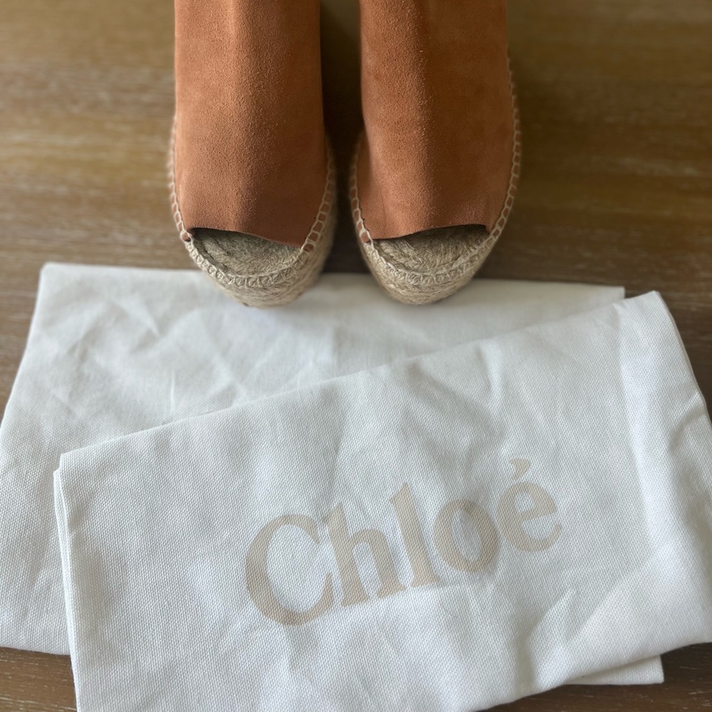 Chloé | Brown Suede Espadrilles - Picture 3 of 16